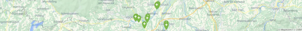 Kartenansicht für Apotheken-Notdienste in der Nähe von Redlham (Vöcklabruck, Oberösterreich)